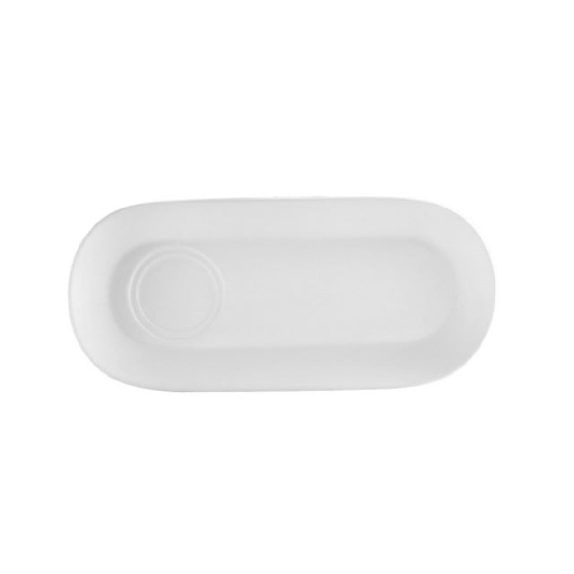 CAC China CTY-88 Citysquare Breakfast Platter 12"L X 5-1/2"W X 1"H Oval