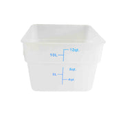 Thunder Group PLSFT012TL Food Storage Container 12 Quart Square Stain & Chemical Resistant