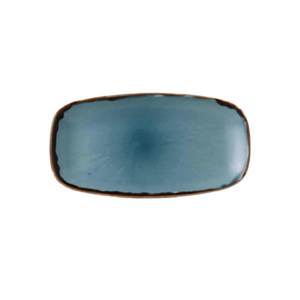 Arc Cardinal HBL35 Dudson Harvest Blue Oblong Tray (L:13.875'' X W:7.375'') Vitrified Ceramic