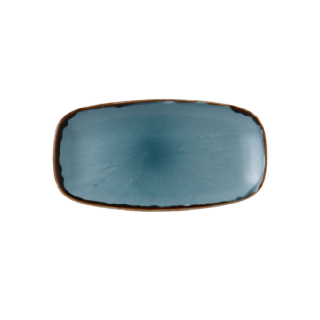 Arc Cardinal HBL35 Dudson Harvest Blue Oblong Tray (L:13.875'' X W:7.375'') Vitrified Ceramic