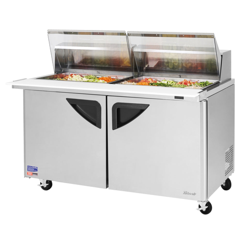 Turbo Air TST-60SD-24-N-CL Super Deluxe Sandwich/Salad Mega Top Unit With Clear Lids