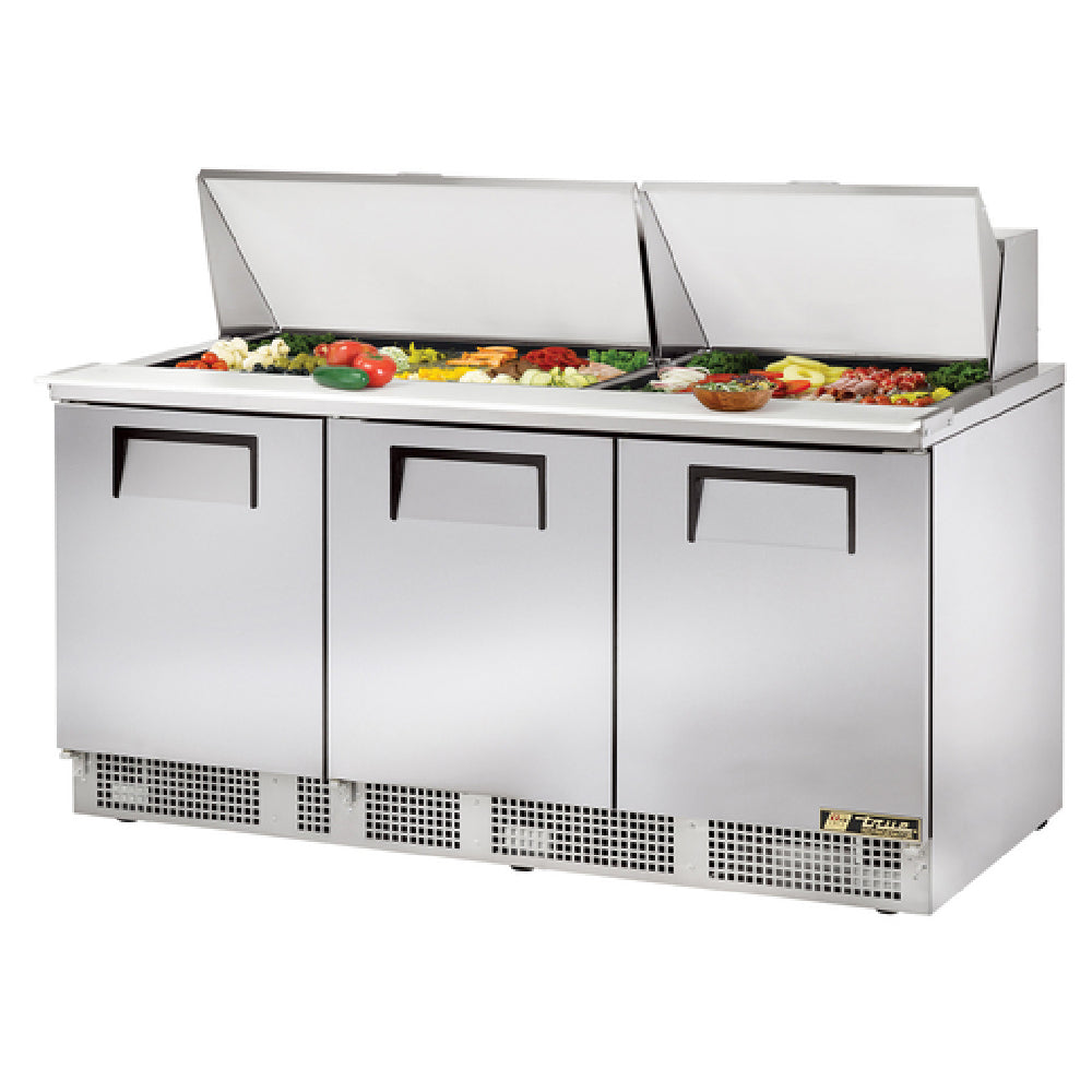 True Mfg. - General Foodservice TFP-72-30M - Sandwich/Salad Unit, Three-section, Rear Mounted Self-contained Refrigeration