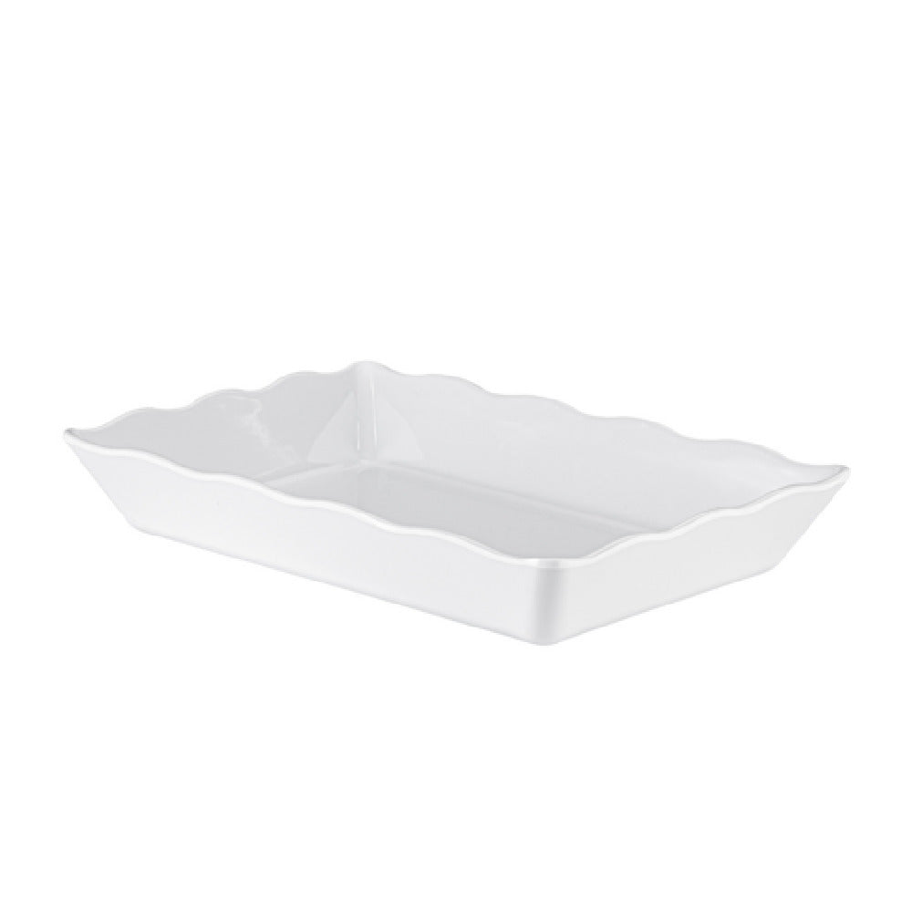 CAC China MLSC-RT341-W Platter 13-3/4"W X 9"D X 2-1/2"H Rectangular