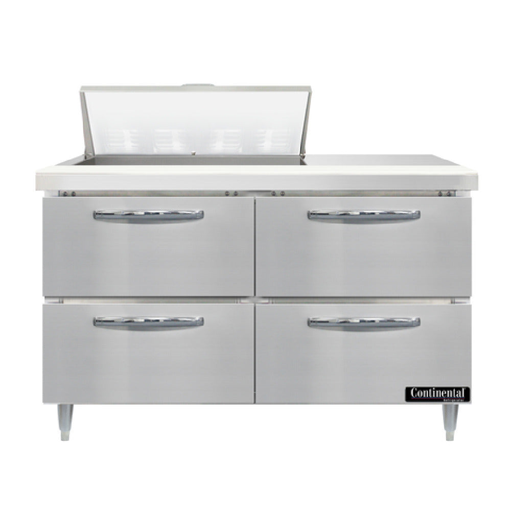 Continental Refrigerator D48N8-D Designer Line Sandwich Unit 48"W Two-section