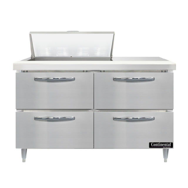 Continental Refrigerator D48N8-D Designer Line Sandwich Unit 48"W Two-section