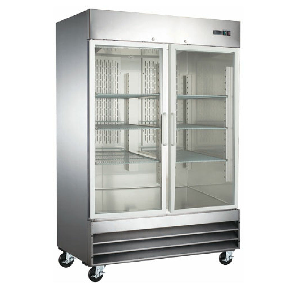 Omcan 51026 (RE-CN-0041-G-HC) Refrigerated Display Reach-in Two-section