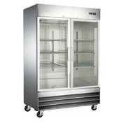 Omcan 51026 (RE-CN-0041-G-HC) Refrigerated Display Reach-in Two-section