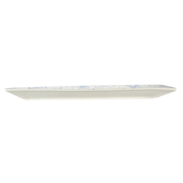 CAC China ATC-RT51 Atlantic Seashell Platter 14-1/2"L X 8-1/4"W X 1-1/4"H Rectangular