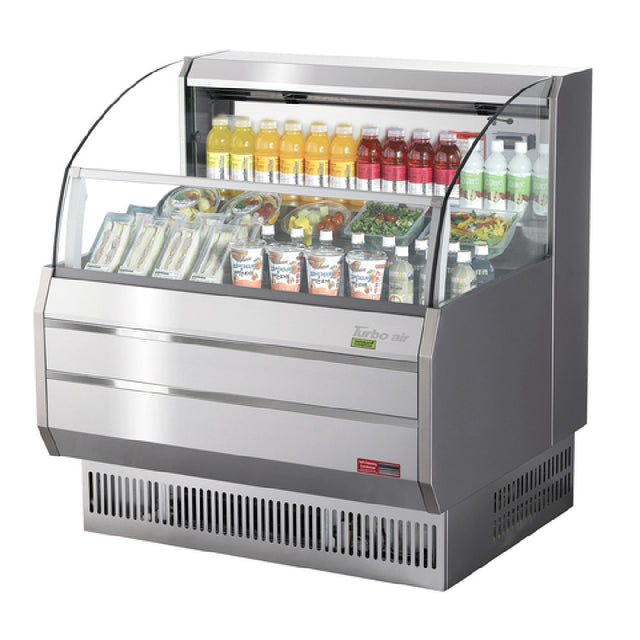 Turbo Air TOM-40SS-N Horizontal Open Display Merchandiser 6.7 Cu. Ft. Capacity