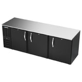Beverage Air BB94HC-F-B - Refrigerated Food Rated Back Bar Storage Cabinet, Three-section