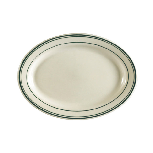CAC China GS-14 Greenbrier Platter 12-1/2"L X 8-5/8"W X 1-1/2"H Oval