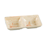 Yanco OR-4031 Orchis Divided Sauce Dish 2 Oz. Each 5-3/4"L X 2-3/4"W