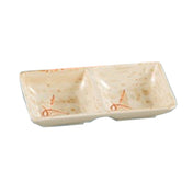 Yanco OR-4031 Orchis Divided Sauce Dish 2 Oz. Each 5-3/4"L X 2-3/4"W