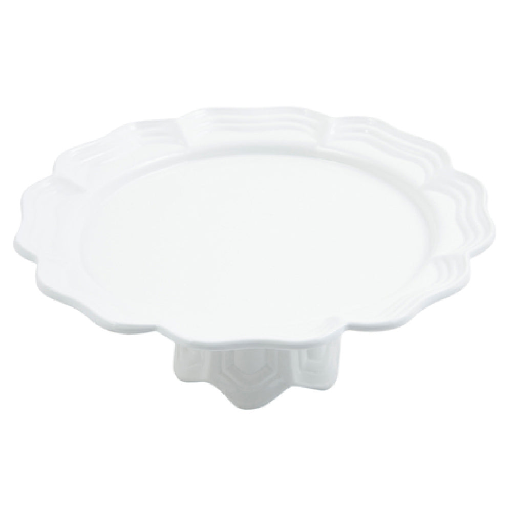 Bon Chef 20679058BLK Queen Anne Pedestal Platter 13" Aluminum With Ceramic-look Coating