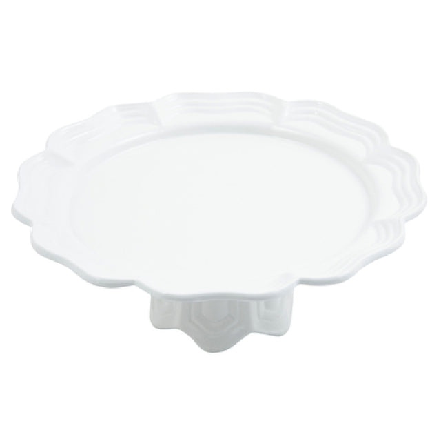 Bon Chef 20679058CABERNET Queen Anne Pedestal Platter 13" Aluminum With Ceramic-look Coating