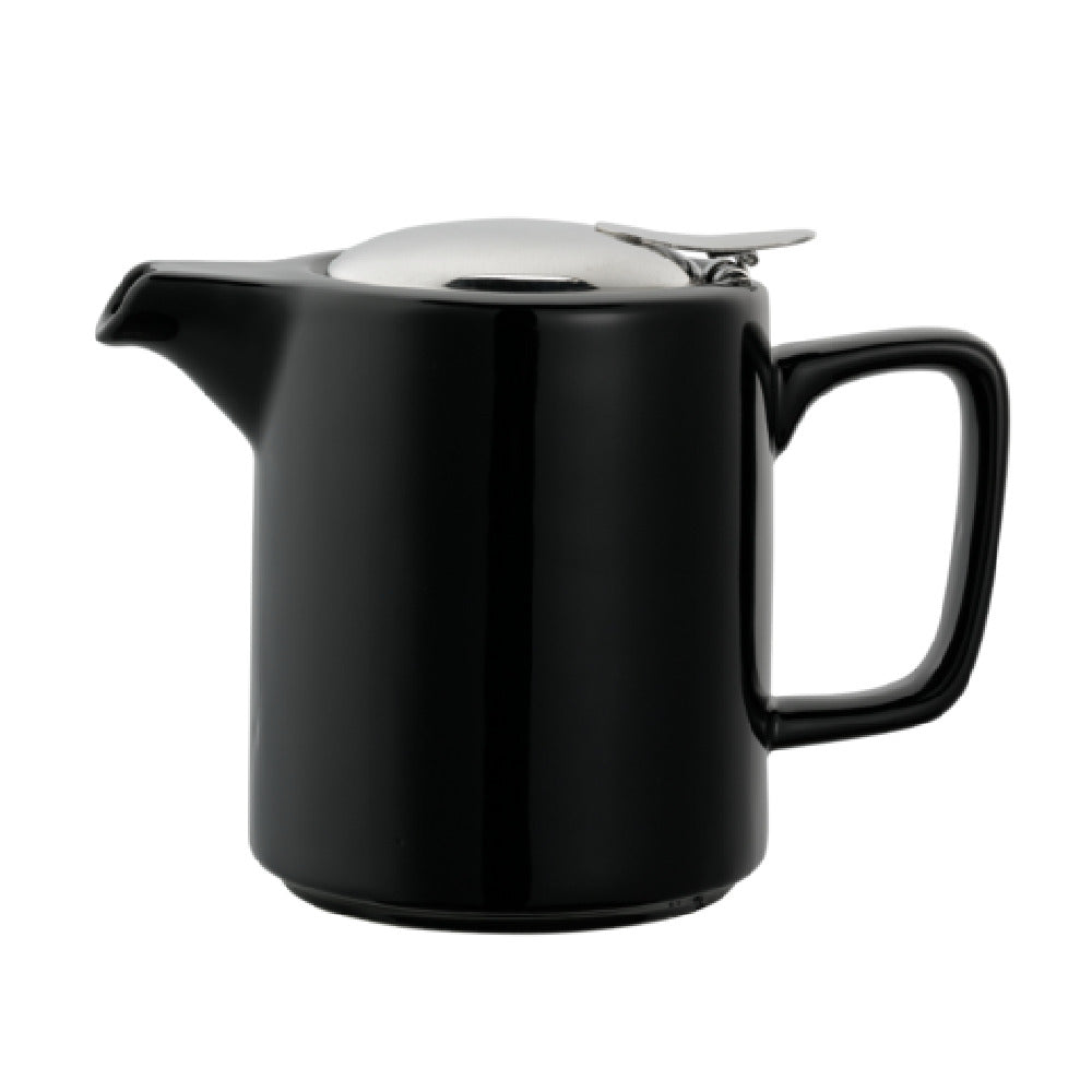 Service Ideas TPCW16BL Service Ideas Washtington Ceramic Teapot 16 Ounce Black