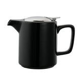 Service Ideas TPCW16BL Service Ideas Washtington Ceramic Teapot 16 Ounce Black