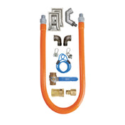 BK Resources BKG-GHC-5048-SWSP3 Set-Pro™ Connection Kit Includes 48" X 1/2" I.D. Stainless Steel Hose With Radial Wrap & Protective Translucent Coating