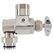 Fisher 21482 Add-On Faucet With 2-part Swivel Spout & 4" Riser Cross Handle With Color Coded Button