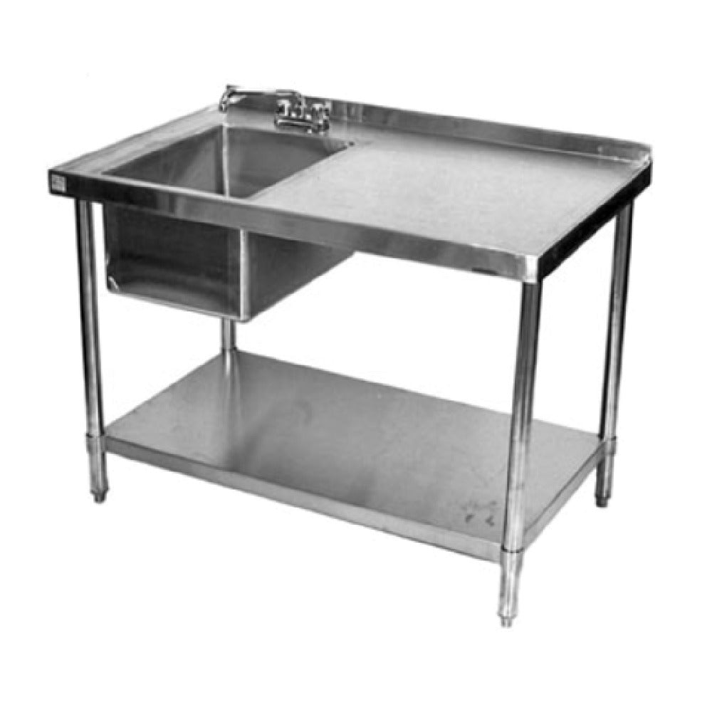 Klinger's Trading STB2472BL Work Table With Prep Sink Sink On Left 72"W X 24"D X 37"H Overall