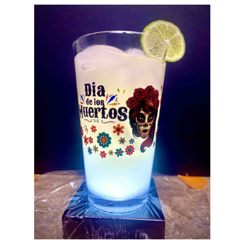 Buccaneer Container Corp 5139-DOTD (Buccaneer) Day Of The Dead: Mixing Glass 16 Oz. Stackable