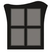 Hubert 70823 - Sign Holder, Wall-mount, 23" X 2" X 32"H Overall