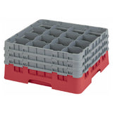 Cambro 16S738163 Camrack® Glass Rack With (3) Soft Gray Extenders Full Size