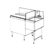Perlick 7054SR End Splash Right 6"