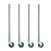 Hubert 129469 - Kratos Worktable Legs, 34" Length, 16-gauge Galvanized Steel Legs With Polyurethane Casters