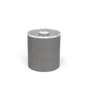 FOH RIB018GYL21 3.5qt Round Belize Ice Bucket Smoke With Acrylic Lid Includes One RIB018GYL21-BTM 3.5qt Round Belize Ice Bucket Base Smoke