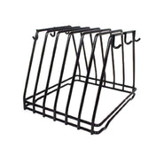 Admiral Craft CBR-6BK Cutting Board Rack 6 Slot With 6 Accessory Hooks