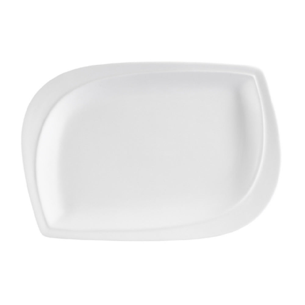 CAC China ASP-13 Aspen Tree Platter 12"L X 8-1/2"W X 1"H Rectangular Leaf Shape