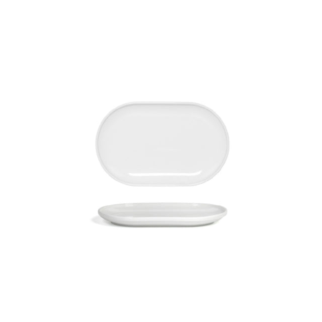 FOH DSU011WHP22 Bevel Plate 11" X 7" X 1"H Oval