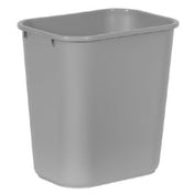 Rubbermaid FG295600GRAY Waste Basket 28 Quart 14-3/8"W X 10-1/4"D X 15-1/8"H