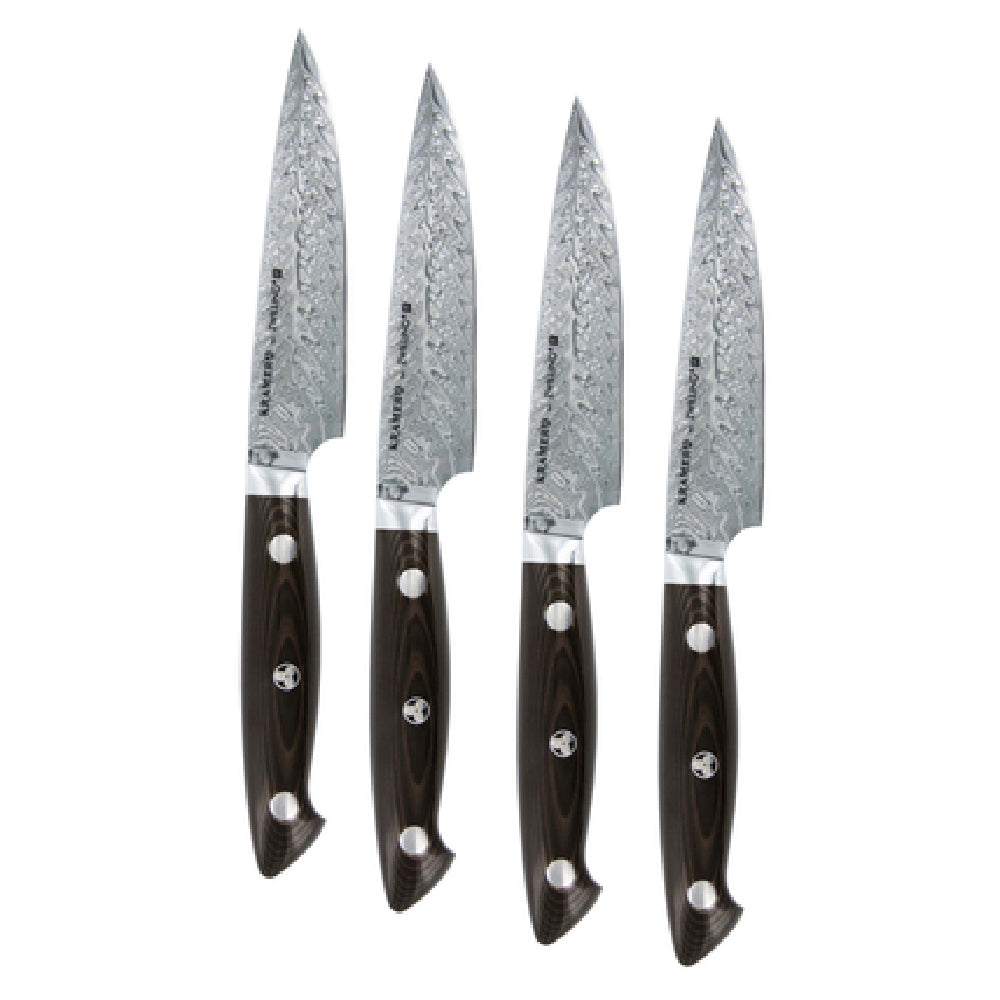 Zwilling 34899-000 Kramer Euroline Damascus Steak Knife Set 4 Piece Full Tang