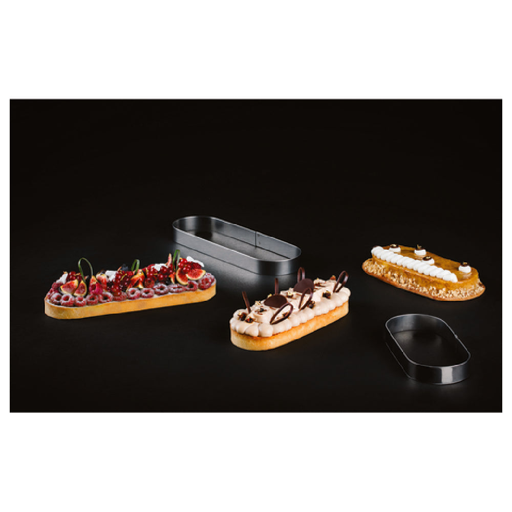 Matfer 371330 Mozaik Tartlet Mold 7-7/8"L X 1"H Oval