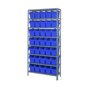 Quantum 1275-SB802_BLUE - Shelving Unit, 12"D X 36"L X 75"H, Heavy Duty