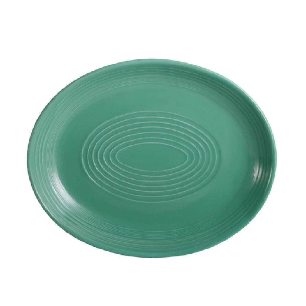 CAC China TG-13C-G Tango Platter 11-1/2"L X 9-1/4"W X 1-1/2"H Oval