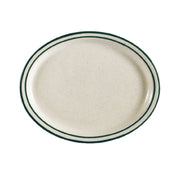 CAC China CES-14 Emerald Platter 13-1/2"L X 10-1/8"W X 1-1/4"H Oval