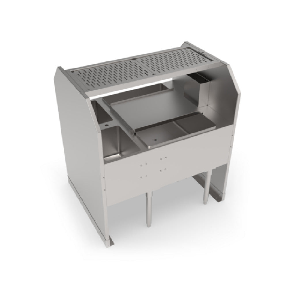 John Boos UBPT-3342-CP10-X Underbar Ice Bin Pass-thru 42"W X 33"D X 45"H