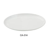 Yanco CA-314 Cambria Serving Platter 9-1/8"W X 14"D X 1-1/2"H Porcelain With Aluminum