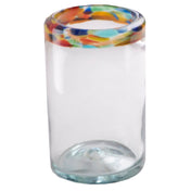 Orion Trading & Design G03-MR Confetti Tumbler Glass 16 Oz. 3-1/8" Dia. X 5-1/4"H