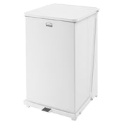 Rubbermaid FGST40EPLWH The Defenders® Step Can 19" Sq X 30" H 25 Gallon