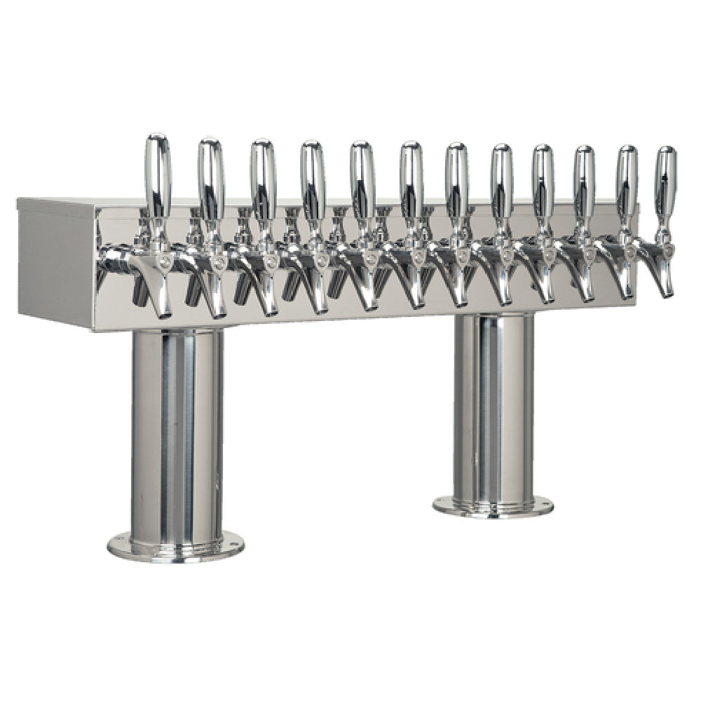 Micro Matic DPT412PSSKR-3 Double Pedestal Draft Beer Tower Countertop 36"W X 15-9/16"H