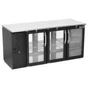 Victory VBBN72HC-FG-PT-B - Pass-Thru Back Bar Refrigerator, Food Rated, Three-section