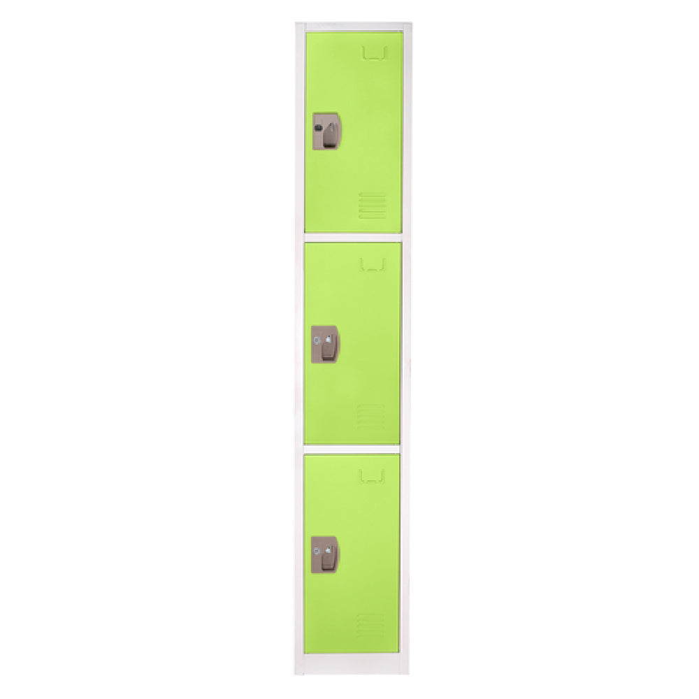Alpine Industries ADI629-203-GRN Storage Locker 72" H X 12" W Triple-compartment