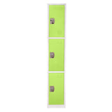 Alpine Industries ADI629-203-GRN Storage Locker 72" H X 12" W Triple-compartment
