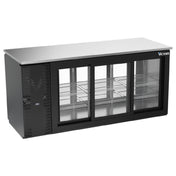 Victory VBBN72HC-F-GS-PT-B - Pass-Thru Back Bar Refrigerator, Food Rated, Three-section