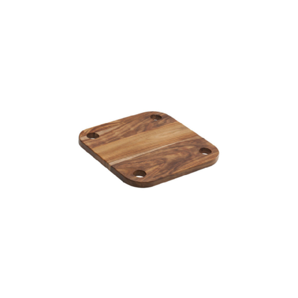 FOH BRI019NAW18 Smart Buffet Ware® Domino Stand Wood Base 13.75" Square