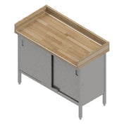 John Boos EBSW7R43-2460 Work Table Cabinet Base With Sliding Doors 60"W X 24"D X 40-1/2"H Overall Size